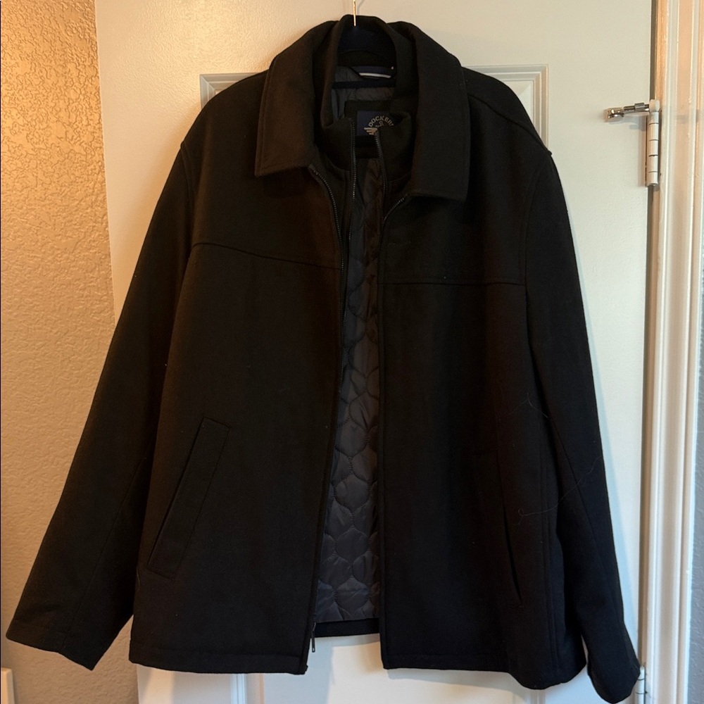 Dockers Men's XL Black Pea Coat